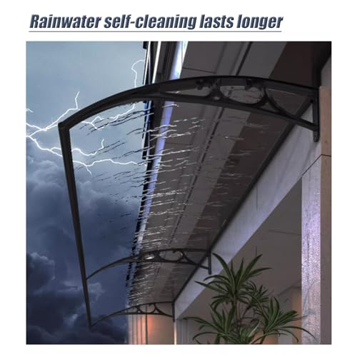 Auvent de porte d'entrée polycarbonate robuste contre les intempéries de votre façade - 8