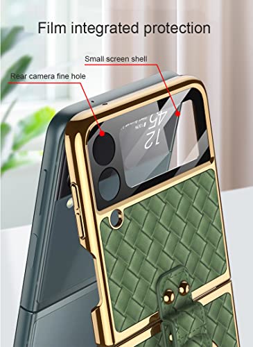 Capa para Galaxy Z Flip 3, Capa Samsung Z Flip 3 com Anel, Estilo de Negócios Z Flip 3 Caso Projetad