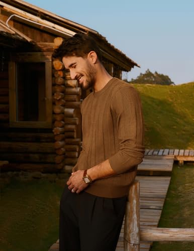 PJ PAUL JONES Mens Sweater Crew Neck Textured Long Sleeve Knitted Pullover Sweaters2