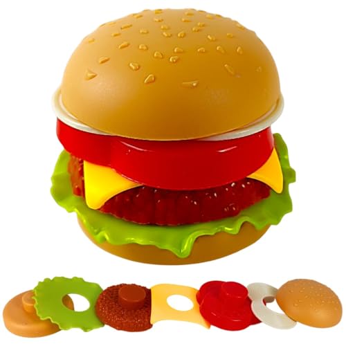 Brinquedo Mini Hambúrguer Burger monta e desmonta Fast food
