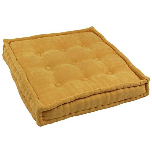 Blazing Needles Button-Tufted Microsuede Square Floor Pillow, 25