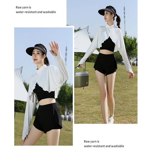 Women's Cooling Shawl Sun Cape Cloak UV Protection Cooler Shrug Neck Sun Protection Arm Sleeves with Finger Hole3