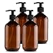 Kaimeilai 4 Pezzi Distributore di Sapone da 500 ml, Distributore di Lozione Riutilizzabile in Pet Distributore di Sapone in Schiuma a Pompa a Mano Vuota, Flacone di Shampoo da 500 ml