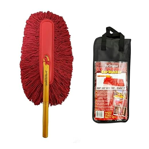 California Car Duster 62442 Standard Car Duster with Wooden Handle,Red