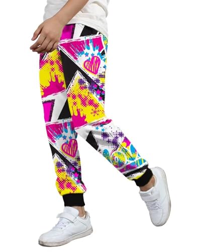 BINPAW Boys Printed Pants Funny 3D Graphic Drawstring Jogger Sweatpants for Kids 4-16Y2