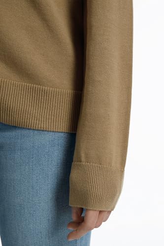 Image of QUALFORT Women's 100% Cotton Lightweight Cardigans Long Sleeve Knitted Button Down Sweater