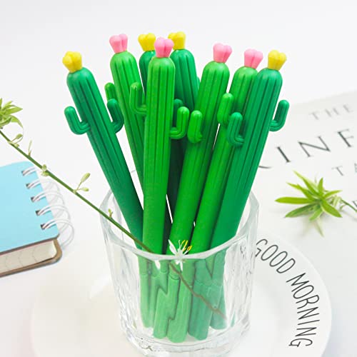 12 bolígrafos de tinta gel forma cactus negro miniatura 6