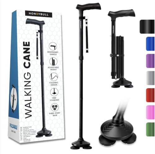 HONEYBULL Walking Cane for Men & Women, Foldable...