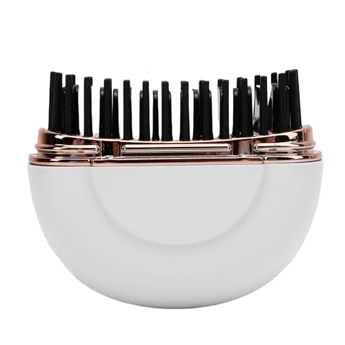 Cepillo alisador inalámbrico para cabello 2 en 1 blanco miniatura 1