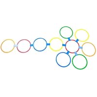 Koordinationsringe, Gymnastikreifen, Sportringe, Set mit 10 Reifen, Mehrfarbige Gymnastikreifen und Erwachsene, Gility-Ringe das Training Im Sport mit Tasche