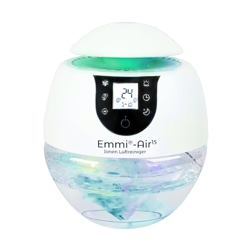 Emmi Air Ionizador de Aire - Adecuado para alérgicos | Hasta 35 m² | Purificador de Aire con iones neutralizadores de olores | Ideal contra polvo, virus, polen y olor a acrílico