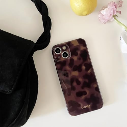 Cute Phone Case for iPhone 16 Pro Case Amber Leopard Full Camera Protective Slim Shockproof Aesthetic-Brown Amber - Image 4