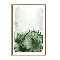 SIGNWIN Framed Canvas Wall Art Abstract Forest Canvas Prints Home Artwork Decoration for Living Room,Bedroom - 16x24 inches