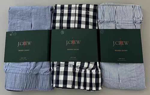 J.Crew 3 Pack Mens Underwear Cotton Boxer Shorts Size LARGE Woven Boxers (Practical)2