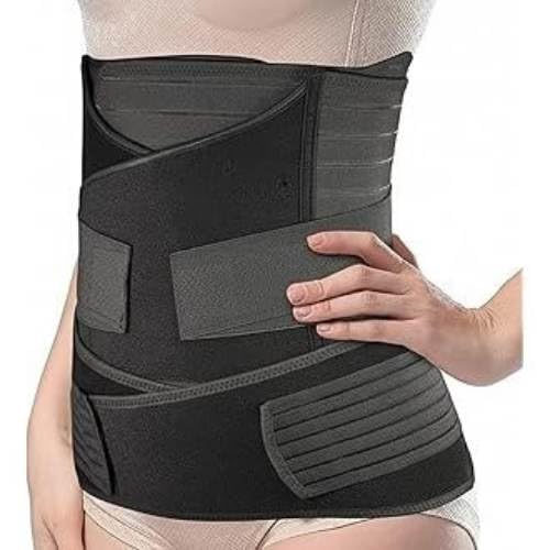 3 in 1 Post Pregnancy Belt for Women – After Delivery Tummy & C-Section Support – Adjustable Belly, Waist & Pelvic Belt (Black)-image-42