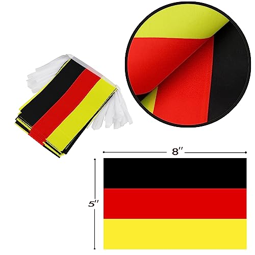 Image of Germany String Flag Pennant Banner - 38 Flags, 42 Feet Small Mini German Flags Bunting Banner for Country Decoration, School, Party, Sports Events