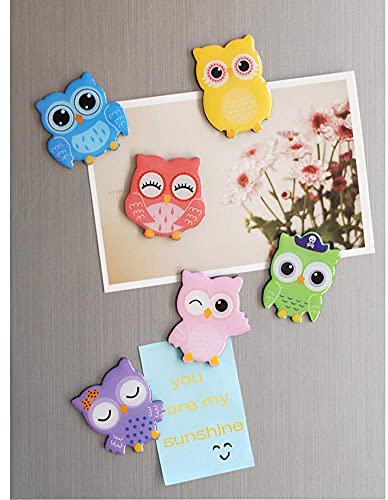 Morcart 6 Pcs Owl Fridge Magnet - Cute Refrigerator Magnet - Classroom And Office Animal Magnet - Decorate Magnets For Lockers - Gifts For Kids And Owl Enthusiasts #TOP6
