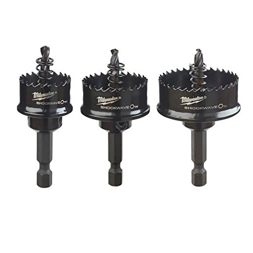 Milwaukee Electric Tool 49-22-4800 Hole Saw Set, 3 Pieces, 1/4" Hex Shank, Variable