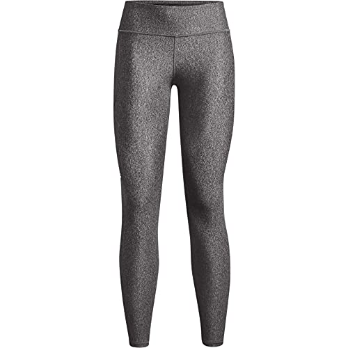 Under Armour Womens HeatGear Armour Mid Pocketed Leggings , Charcoal Light Heather (019)/White , Small