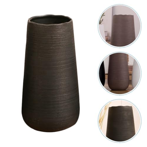 Vase en céramique noir moderne pour décoration chic de maison - 8