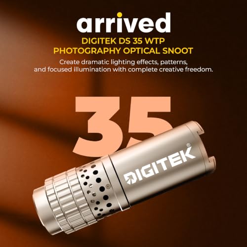 Image of Digitek DS 35 WTP Photography Optical Snoot Light 35W, 5000mAh Rechargeable Battery, 1900K-6400K Adjustable Color Temperature, 4 Color Lights, 20 Projection Gobos, 0-100% Dimming, Type-C Fast Charging