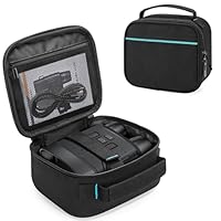 CURMIO Nachtsichtgerät Tasche, Tragbare Aufbewahrungstasche für Nachtsicht Fernglas, Datenkabel, SD-Karte und Umhängeband, Schwarz (Nur Tasche)