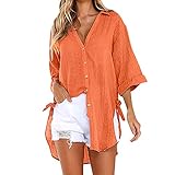 Blusa de manga larga con capucha para mujer, informal, manga larga, cuello de ciervo, estampado de calabaza, para Halloween, Halloween, Halloween, calabaza, diablo East Trim Blusa Camiseta de cuello redondo monocolor para mujer, estilo túnica, vestido suelto para mujer, cuello redondo, informal, vestido largo para diario, talla plus