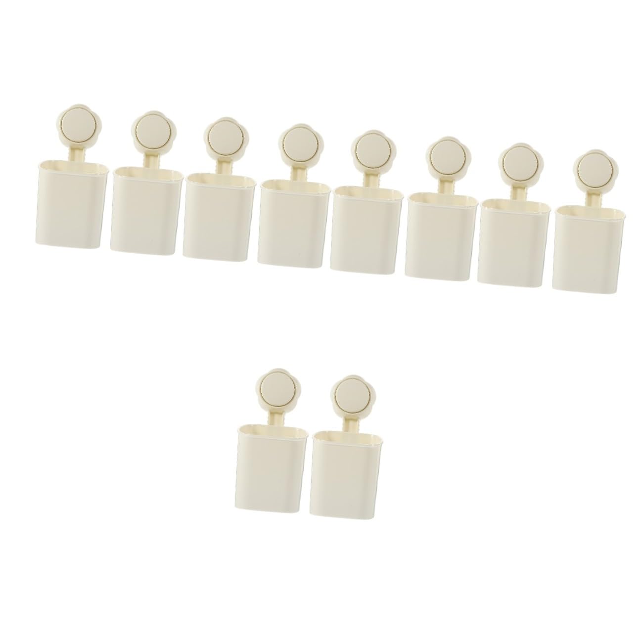 Cabilock Organizador De Cepillos De Dientes De Pared con Ventosa Estante De Baño Sin Taladros Soporte para Pasta De Dientes Y Accesorios De Cocina Instalación Y De 2 Piezas X 5