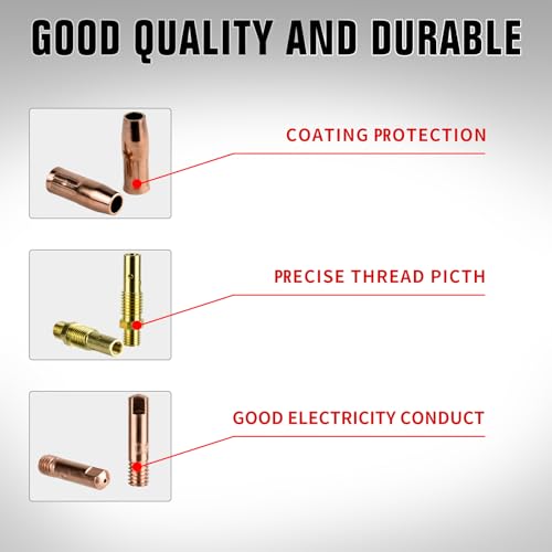 YesRight Acessório de pistola de solda Mig, kit de substituição de soldador de 0,1 cm para Lincoln M