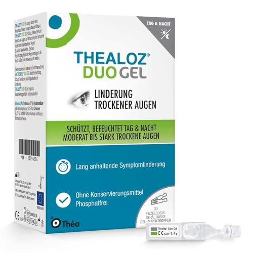 Thealoz Duo Gel - Befeuchtung, Benetzung und Schutz trockener Augen, 30 St. Einzeldosispipetten