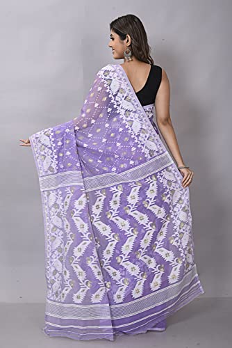 Image of OISHANI SAREE GHOR Women's Traditional Bengal Cotton Silk Soft Jamdani Sarees