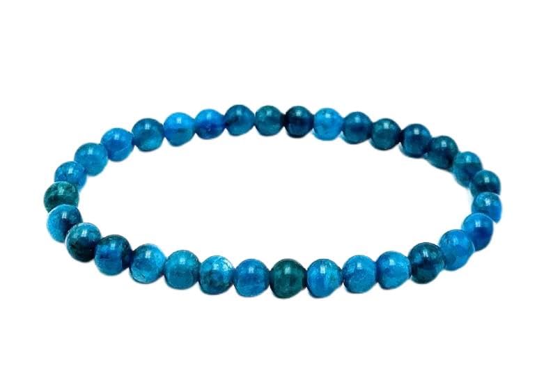 Apatite bleue bracelet homme femme perles 8mm extensibles pour méditation