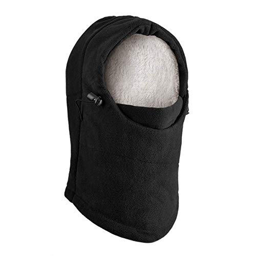RAXMIN Warm Fleece Balaclava Ski Bike Full Face Mask Neck Warmer Winter Sports Cap Black