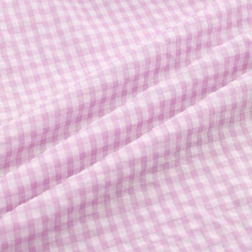 Image of Girls Button Down Shirt Puff Sleeves Blouse Summer Cute Top Doll Collar School Uniform, 4-13Y