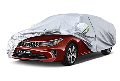 Image of Kaugung 6 Layers Car Cover Custom Fit Kia Optima from 2000 to 2025, Waterproof All Weather Resistant Outdoor Indoor Sun Rain Dust Snow Protection.(USA Warehouse,Within 3-7 Days)