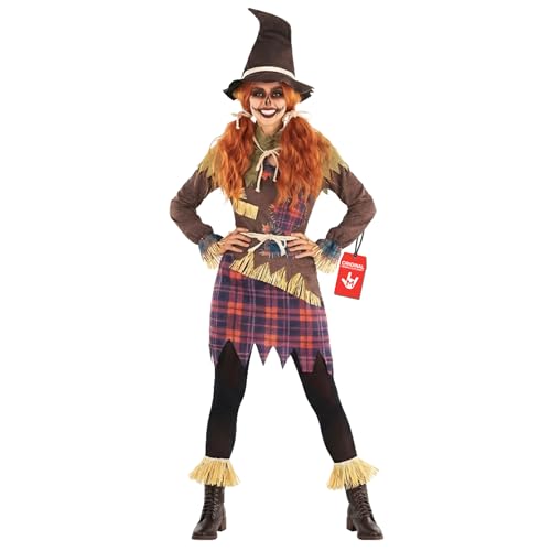 Morph Disfraz Espantapajaros Mujer, Disfraces Espantapajaros Adulto, Disfraz Halloween Mujer, L