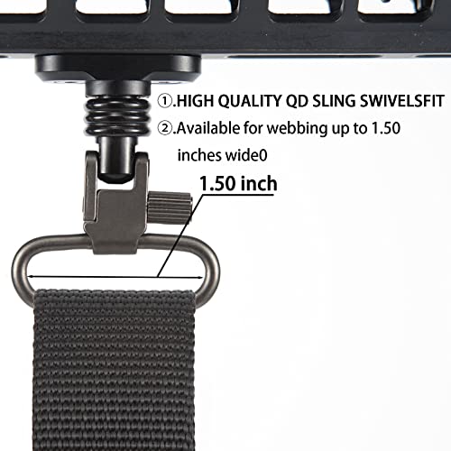 Image of VVAAGG Sling Swivel Mount 1 1.25 1.5 inch Two-Point Sling Attachment Clips