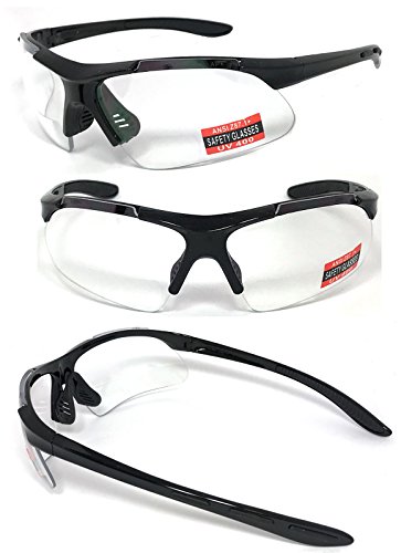 VeryHobby Inner Bifocal Safety Reading Glasses Reading Sunglasses UV400 AP+S ANSI Z87.1+ (+2.50, Clear Lens)