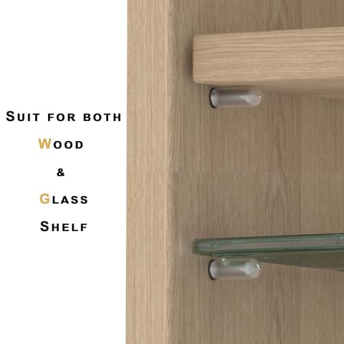 Whitesnow 5Mm 1/4 Inch Stainless Steel Metal Shelf Pegs Pins Replacement Kitchen Cabinet Shelves Support Holders For Bookshelf Bookcase Cupboard Adjustable Wood Glass Shelving thumb #2