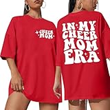 SFHFY Baseball Jersey Women: Oversized Baseball Mom Shirt V Neck Baseball Team Tee Casual Game Day Sport Top