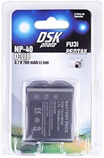 SilverHT 40040 - Batería de cámaras de fotos para NP40 Fuji/D-LI8 Pentax de 780 mAh, color blanco