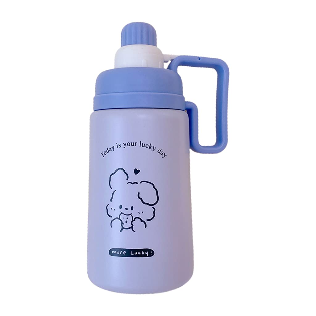MALSSE Creative Portable Straw Cup Vacuum Sealed 304 Stainless Steel Water Bottle High Capacity Outdoor Gym Travel Mug with Handle Lid for Hot Cold Coffee Drinks for Men Women Kids