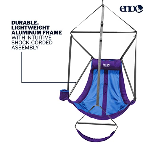 Eno Lounger Hanging Chair - Portable Outdoor Hiking, Backpacking, Beach, Camping, And Festival Hammock Chair - Purple/Teal #TOP3