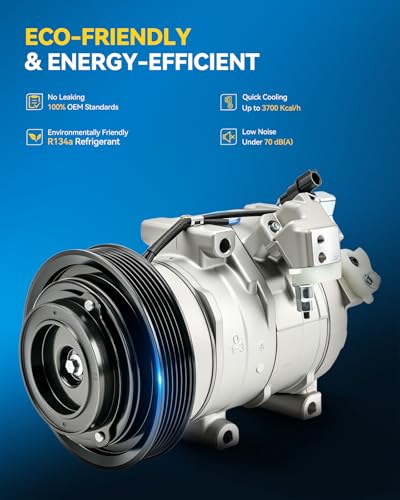 Image of PHILTOP C2768 Air Conditioner AC Compressor with Clutch for Honda Accord 2013-2017 3.5L,Crosstour 2013-2015 3.5L, Acura RDX 2016-2018
