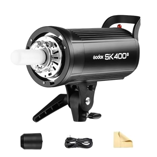 Godox SK400II 400Ws GN65 5600K Studio Strobe Flash Monolight Light for Studio Shooting,with Built-in Godox 2.4G Wireless X System,150W Modeling Lamp(Bowens Mount)