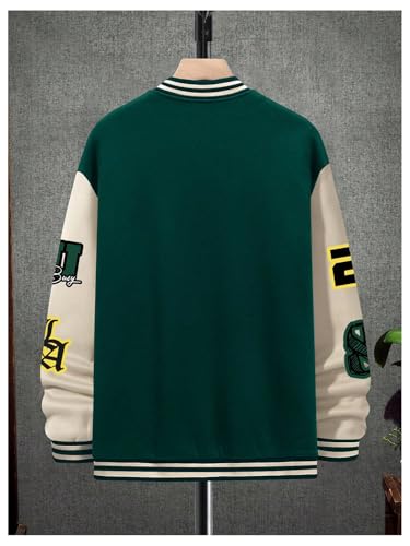 GORGLITTER Men's Letter Varsity Jacket Letterman Long Sleeve Streetwear Baseball Bomber Jackets2