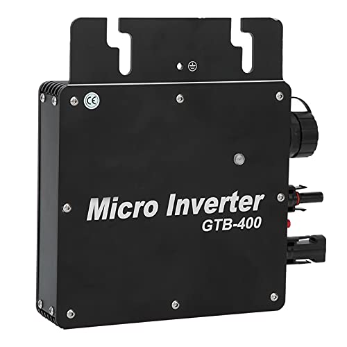 Solar Power Grid Tie Inverter Pure Sine Waving Micro Inverter GTB‑400 Power 400W, Waterproof Pure Sine Waving Inverter,Aluminum Alloy Micro Inverter Solar Wind Power Inverters Tool