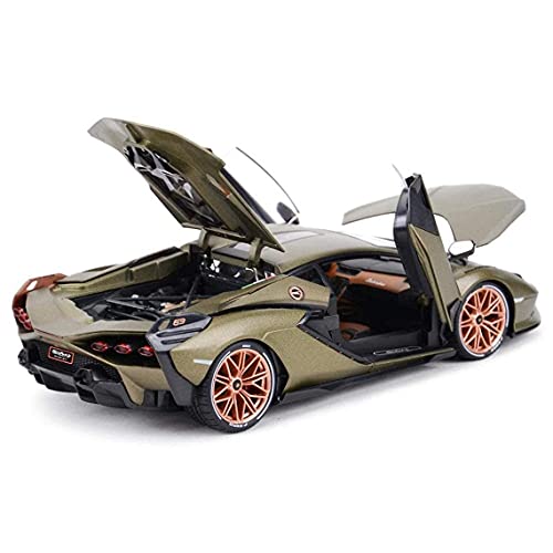 Image of DEUSON ECOM Alloy Metal Pull Back Lamborgini Diecast Car 1:32 Miletry Metal Die Cast Pullback Toy Car With Openable Doors & Light, Music Boys Gifts Toys For Kids,Green