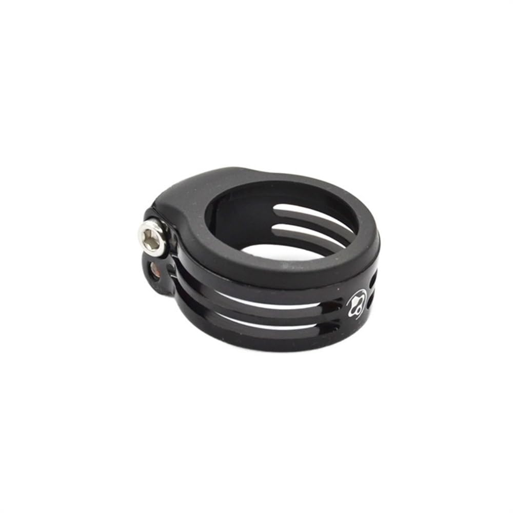 Bike Seat Clamp Bicycle Seatposts Clamps 31.8/34.9mm Aluminum Alloy Dustproof and Waterproof Mountain Road Bike(31.8mm Black)