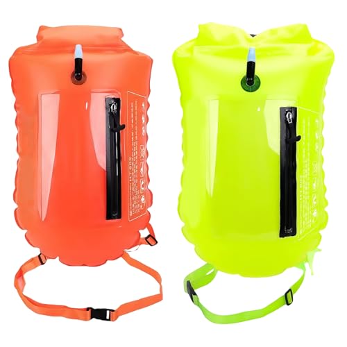de natación - Equipo de agua abierta - Bolsa seca de natación para triatletas y nadadores | impermeable 2 en 1 con cinturón ajustable | Bolsa flotante de 20 L con ventana para teléfono móvil